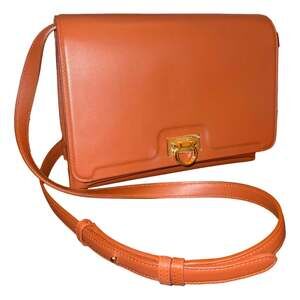 Ferragamo Trifolio Soft Leather Flap Crossbody Bag Cognac